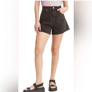 Black Levi’s Denim High Waisted Mom Shorts